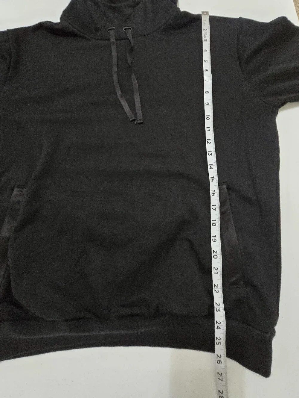 Alo Yoga Black Hoodie Sweatshirt Women's Large Zip Kangaroo Pocket